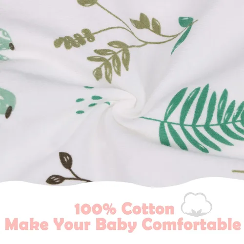 Miniatura 5 de Paquete de 2 pañales de 0 a 3 meses, pañales con cremallera de 2 vías, pañales convertibles para bebé con brazos y hacia afuera, 100% algodón