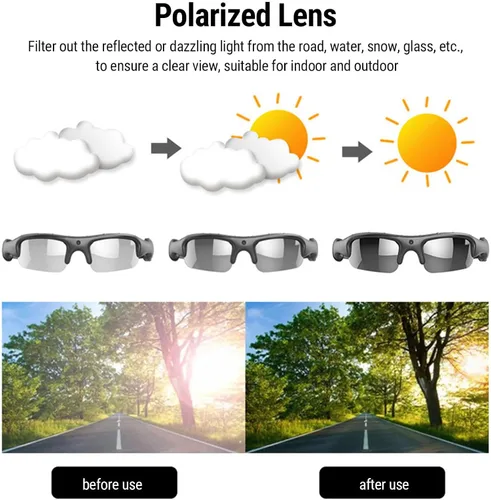 Miniatura 4 de LICAEVEY Gafas inteligentes para hombres y mujeres, gafas inteligentes deportivas, micrófono integrado y altavoces de música de oído abierto, gafas