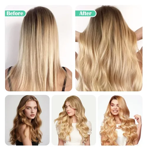 Miniatura 5 de Juego de 12 rodillos para el cabello con clips, rodillos de autoagarre para cabello largo y mediano, color aleatorio (2.2 in)