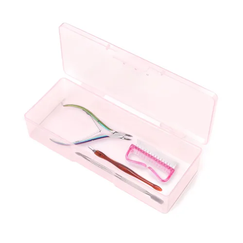 Miniatura 5 de Caja de almacenamiento transparente para equipo de arte de uñas, herramienta de manicura, organizador de herramienta de pedicura, caja de plástico