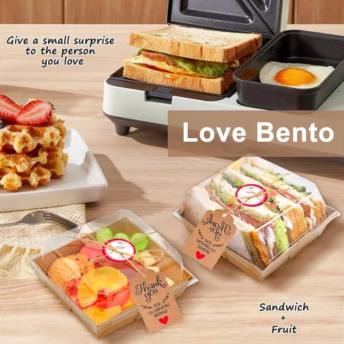 Miniatura 6 de 50 cajas de charcutería con tapas transparentes, recipientes de comida individuales para llevar, recipientes para llevar de 5 pulgadas, recipientes