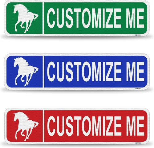 Miniatura 12 de Street Signs - Letreros personalizados con diseño de oso Diseña tu letrero de calle personalizado con color, símbolo de animal, fuente, palabras