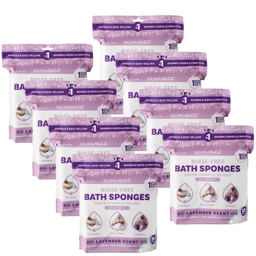 Miniatura 14 de Scrubzz Toallitas de baño desechables sin enjuague – Paquete de 25 – Toallitas de ducha todo en 1 de un solo uso, simplemente humedece, enjabona