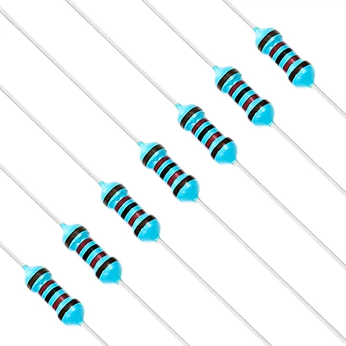 Miniatura 13 de Chanzon 100pcs 1/4W (0.25W) 62 Ohmios Resistencia fija de película metálica Ohmios 0.01 ±1% Tolerancia 62R MF Resistencias de orificio pasante