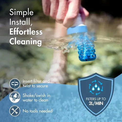 Miniatura 5 de Cartucho de Filtro de Membrana EZ-Clean para Filtros de Agua Katadyn Be Free para Deportes de Resistencia, Camping y Mochilear (8019641)