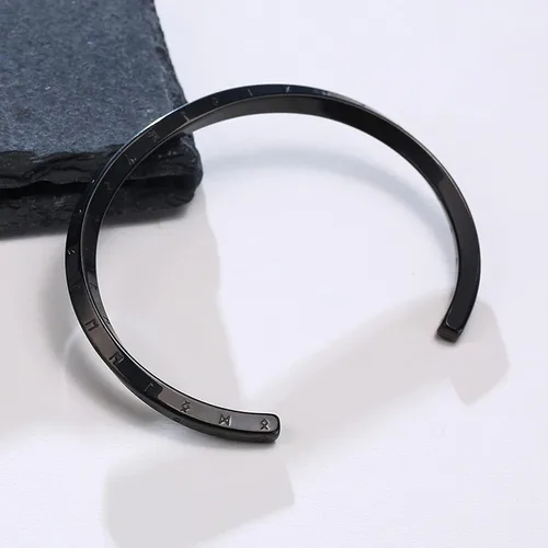 Miniatura 4 de VNOX Pulsera de joyería vikinga nórdica para hombre y mujer, pulsera nórdica vikinga nórdica de 24 runas del alfabeto, pulsera mobius torcida