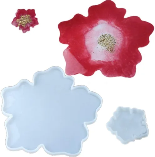 Miniatura 7 de EXCEART Círculo Stencil 2pcs Coaster Mold Blanco Colgante Arte Suministros Fabricación de Joyería