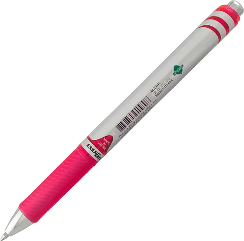 Miniatura 3 de Pentel Energel - Bolígrafos de tinta de gel líquido de 0.028 in, tinta rosa, paquete de 5 bolígrafos RTX de lujo con 3 recambios rosados