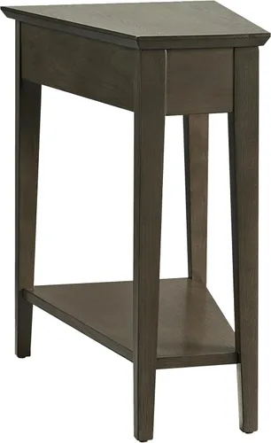 Miniatura 21 de Leick Home 10074-DS Mesa auxiliar tipo cuña para sillón reclinable con estante, arena del desierto Arenas del desierto