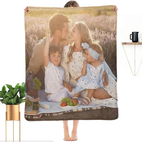 Miniatura 9 de HUGLAZY Mantas personalizadas con fotos, texto, mantas personalizadas con imagen, mantas personalizadas para papá con collage de fotos, manta