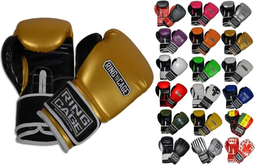 Miniatura 11 de Guantes de boxeo para entrenamiento de gimnasio Verde neón/negro