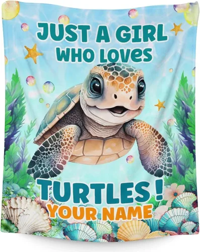 Miniatura 14 de Manta de tortuga para regalo, manta de 40 x 30 pulgadas, cálida, acogedora, suave, manta de regalo de tortuga marina para niñas y niños, decoración
