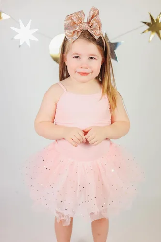 Miniatura 5 de Stelle - Vestido de bailarina para niña, con leotardo, estilo canesú, para gimnasia o ballet (para niñas pequeñas y grandes)