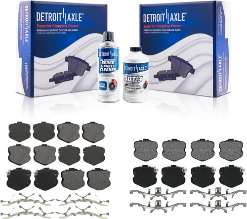 Miniatura 10 de Detroit Axle - Kit de frenos delanteros para Toyota 2007-2016 Tundra, 2008-2016 Sequoia, Pastillas de freno cerámicos para pinza de freno de disco