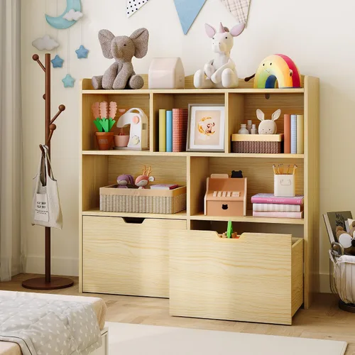 Miniatura 6 de GAOMON Organizador de almacenamiento de juguetes, estantería para niños, armario de almacenamiento de juguetes, armario para libros infantiles