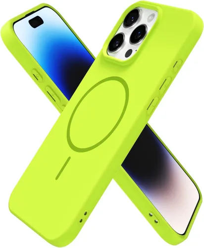 Miniatura 55 de oakxco Funda de silicona Mag Safe para iPhone 17 Pro Max, funda magnética delgada y fina compatible con carga inalámbrica MagSafe, bonita funda Negro