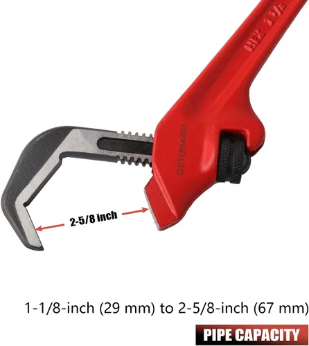 Miniatura 2 de Llave hexagonal de 9-1/2 pulgadas, llave hexagonal modelo E-110, capacidad de 1-1/8 "- 2 5/8