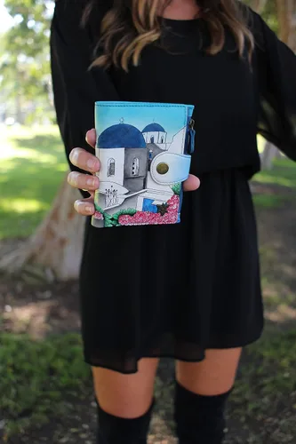 Miniatura 15 de Anna by Anuschka Cartera de mujer pintada a mano de cuero genuino para mujer