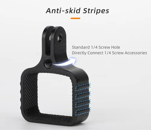 Miniatura 3 de Adaptador de expansión para DJI OSMO Pocket 3, adaptador de montaje de metal Cabeza de cardán Soporte de marco fijo para cámara, accesorios Negro