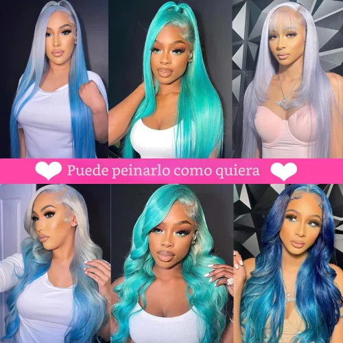 Miniatura 6 de Peluca de cabello humano 613 con encaje frontal 13x6 HD transparente densidad 180% rubia, pelucas de cabello humano con encaje frontal Peluca