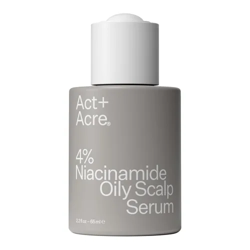 Act+ Acre Suero graso para el cuero cabelludo con niacinamida al 4 % procesado en frío, reduce el aceite y el olor, té verde fermentado + astrágalo,