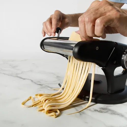 Miniatura 7 de Calphalon Aero - Máquina manual para hacer pasta de alta resistencia con rodillos y cortadores - Espaguetis, fettuccini, lasaña o piel de albóndigas