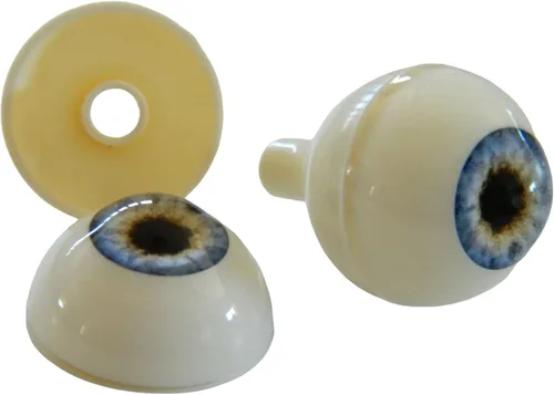 Miniatura 9 de Par de ojos realistas de acrílico redondo tamaño real para accesorios de Halloween, máscaras, muñecas o osos, 1.024 in (marrón claro)