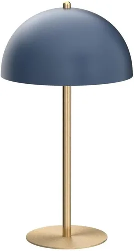 Miniatura 4 de GLOBE Electric 52942 - Lámpara de escritorio azul de 15 pulgadas con detalles de latón, interruptor basculante de encendido/apagado en línea, ideal