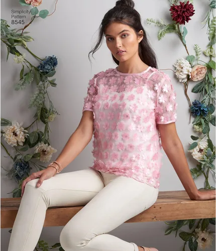 Miniatura 6 de Simplicity US8545P5 Patrones de costura para mujer, camisa, y camiseta sin mangas, tallas 12-20