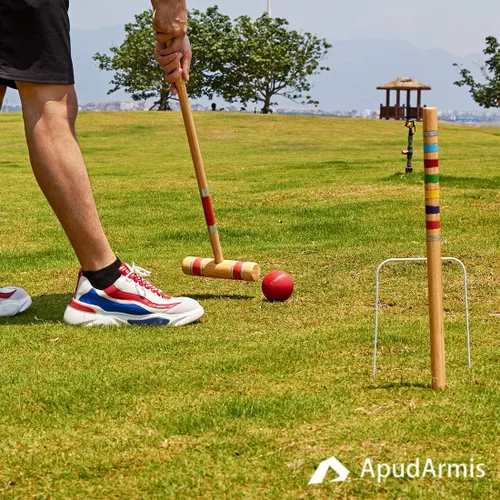 Miniatura 5 de ApudArmis Juego de 9 cubos universales para croquet de tamaño estándar, juego de 9 cubos de flecha cuadrada blanca para 28 o 32 pulgadas de croquet