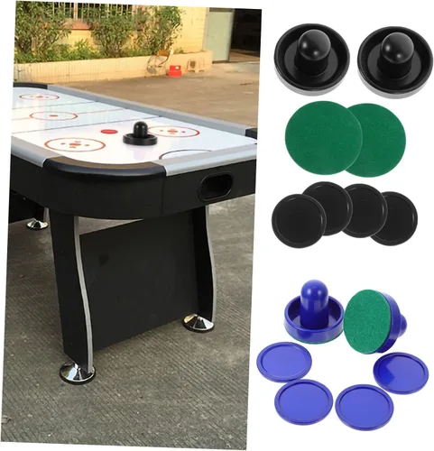 Miniatura 5 de 2 juegos de mini discos de hockey de aire para juegos de mesa, accesorios duraderos de hockey sobre hielo para juegos mejorados para adultos