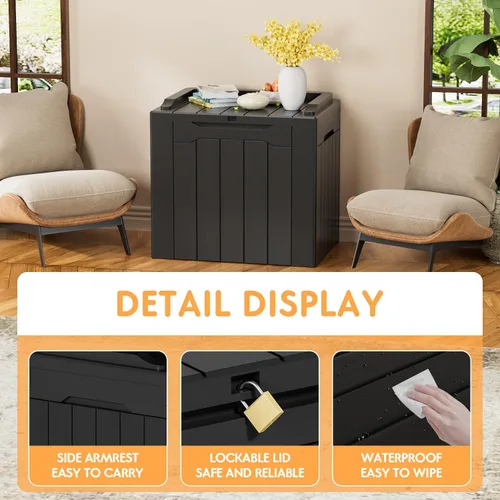 Miniatura 5 de YESHOMY Contenedores de almacenamiento de plástico de 30 galones con tapa, organizadores de cajas apilables para sala de estar, oficina, dormitorio