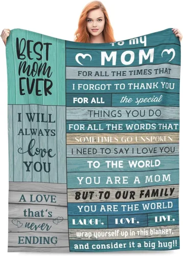 Mantas de aniversario, regalos de cumpleaños para mamá de hija e hijo, manta de mujer para el día de la madre, manta de franela suave, regalos para