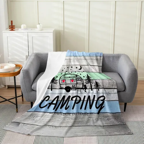 Miniatura 14 de Erosebridal American Flag Blanket 40x50 Army Green Camo Flannel Blanket for Bed Sofa Crib Bear Claw Hunting Theme Bedroom Decor Camoflage Camping