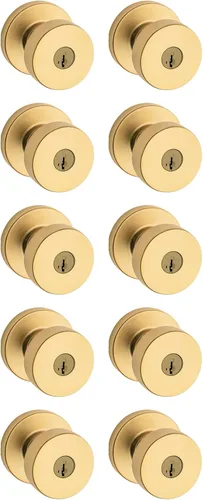 Miniatura 49 de Kwikset Pismo - Pomo de puerta redondo simulado, manija de un solo lado para armarios, puertas dobles francesas y despensa, pomo de puerta