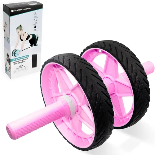 Miniatura 9 de Double-Wheel Ab Roller for Core Training – Rebound Design with Adjustable Elastic Band, Silent Non-Slip Wheels, Detachable Build, Knee Pad & Bands