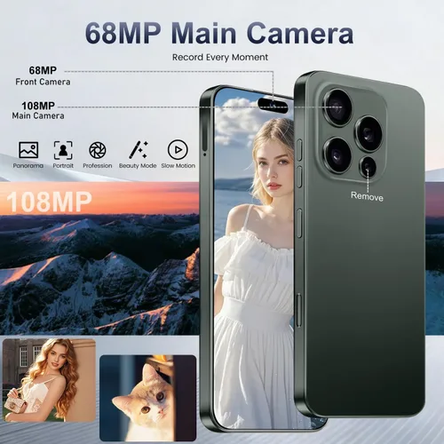 Miniatura 3 de 16 ProMa x Smartphone Desbloqueado Teléfono Celular, Pantalla HD de 6.99", Teléfono 5G, teléfono 12+512GB desbloqueado, Android 13.0, Cámara de Zoom