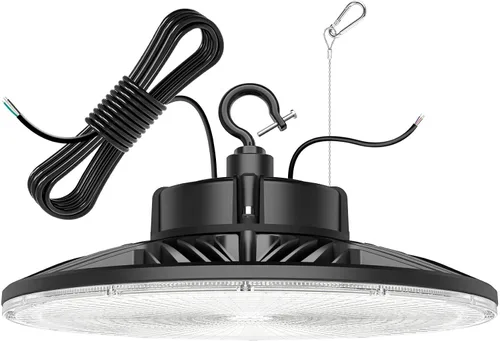 Miniatura 13 de Luz LED de alta bahía de 240W, AC100-277V 33,600LM 0-10V regulable (equivalente a 1200W HID/HPS) UL listado IP65 impermeable 5000K UFO LED luces