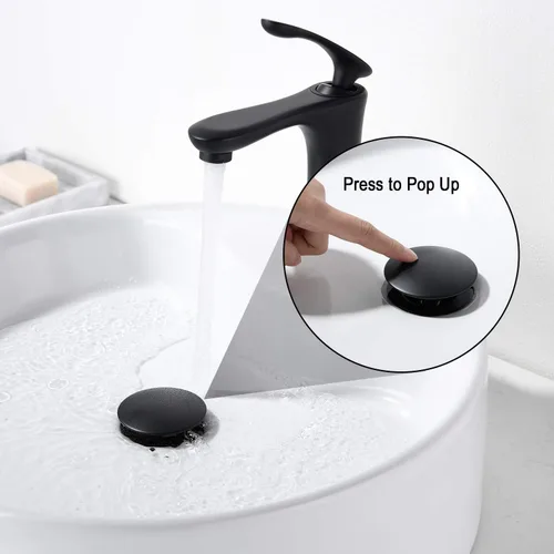 Miniatura 4 de Juego completo de tapones para lavabo de baño, trampa en forma de P, ajustable, 1-1/4, trampa para botellas, de latón macizo, tubo y tapón de 03orb