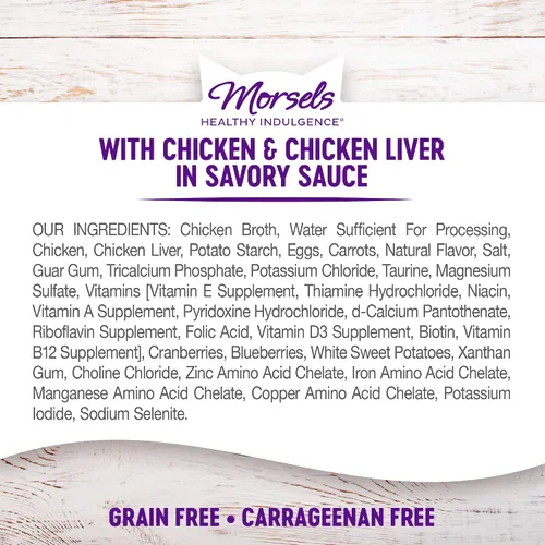 Miniatura 6 de Comida húmeda para gatos Healthy Indulgence, libre de granos, bolsa de 3 onzas (paquete de 24 envases), de Wellness
