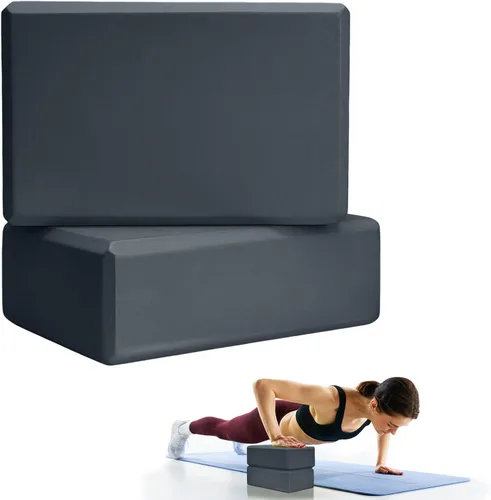 Miniatura 9 de 2 Pcs Yoga Blocks, 9"x6"x3" Foam Blocks Yoga Props for Pilates Stretching and Meditation Exercise Blocks Lightweight Yoga Essentials Verde