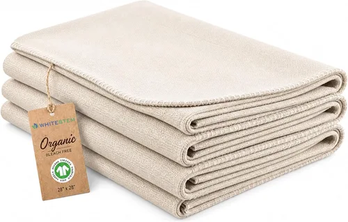 Miniatura 35 de Toallas de saco de harina, toalla de té para manualidades, toalla de cocina, toallas de secado de platos, toalla de algodón en blanco para bordado