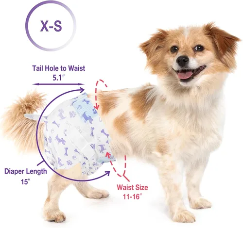 Miniatura 6 de Pet Soft Pañales desechables para perras – Pañales desechables para perritos con indicador de humedad, pañal para cachorros y gatos, súper