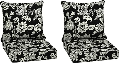 Miniatura 63 de Arden Outdoor Deep Seat Cushion Set, 24 x 24 pulgadas, Cojín para exteriores resistente al clima, a la lluvia y a la decoloración para silla, sofá