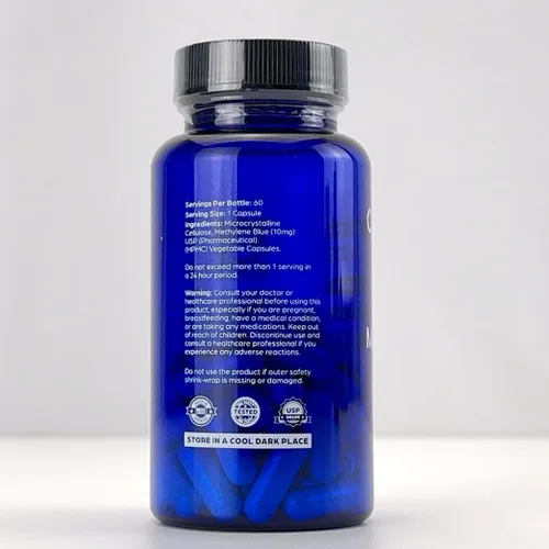 Miniatura 9 de Cápsulas de azul de metileno para humanos – grado USP 99% de pureza, grado farmacéutico azul de metileno, probado por terceros, sin formaldehído