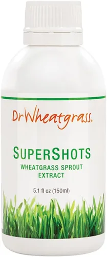 Dr Wheatgrass Supershots (suministro para 30 días) - Extracto de pasto de trigo en una botella, más fuerte que el jugo y polvo de pasto de trigo