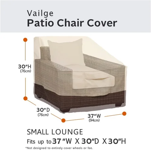 Miniatura 2 de Vailge Fundas para Sillas de Patio, Funda de Asiento Profundo para Tumbona, Fundas para Muebles de Patio al Aire Libre Resistentes e Impermeables