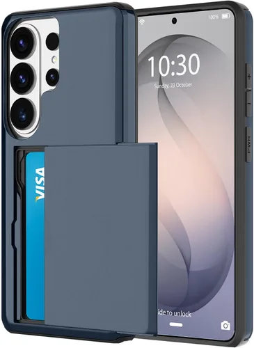 Miniatura 86 de Funda tipo cartera para Samsung Galaxy S22 Ultra con 4 ranuras para tarjetas de crédito a prueba de golpes, funda híbrida de protección reforzada