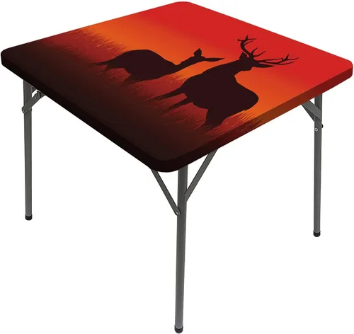Miniatura 21 de Mantel cuadrado gris oscuro, patrón geométrico oriental marroquí, celosía cuadrada, se adapta a mesas de 24 x 24 pulgadas, para exteriores