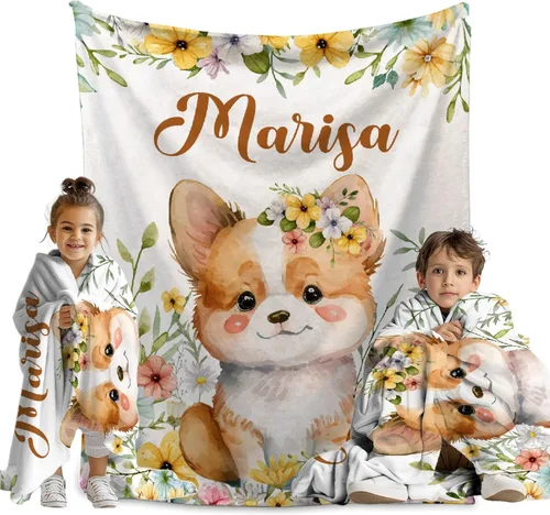 Miniatura 12 de Manta de Golden Retriever - Manta de franela suave y forro polar para perros para amantes de mascotas, mujeres, niños, niñas - 40" x 30